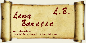Lena Baretić vizit kartica